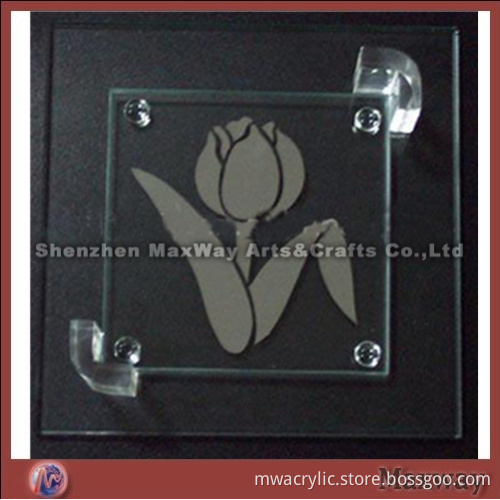 Acrylic coaste/acrylic pad with flower background